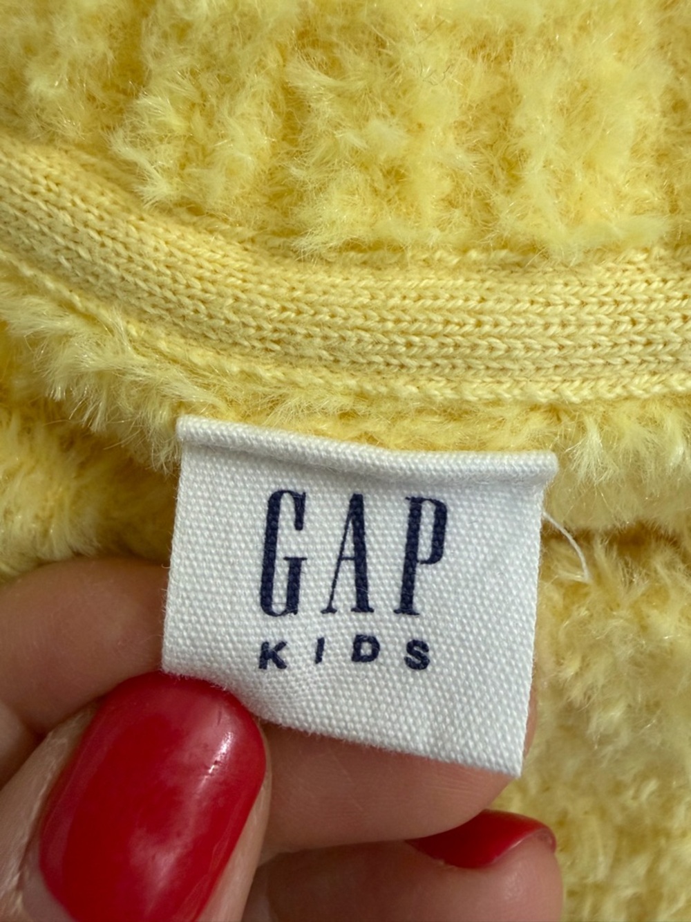 Gap kids Cozy Fuzzy Yellow SOFT sweater - Sz M - Picture 3 of 6